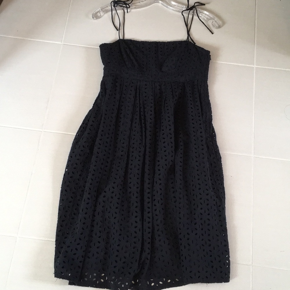 Gap navy eyelet summer dress